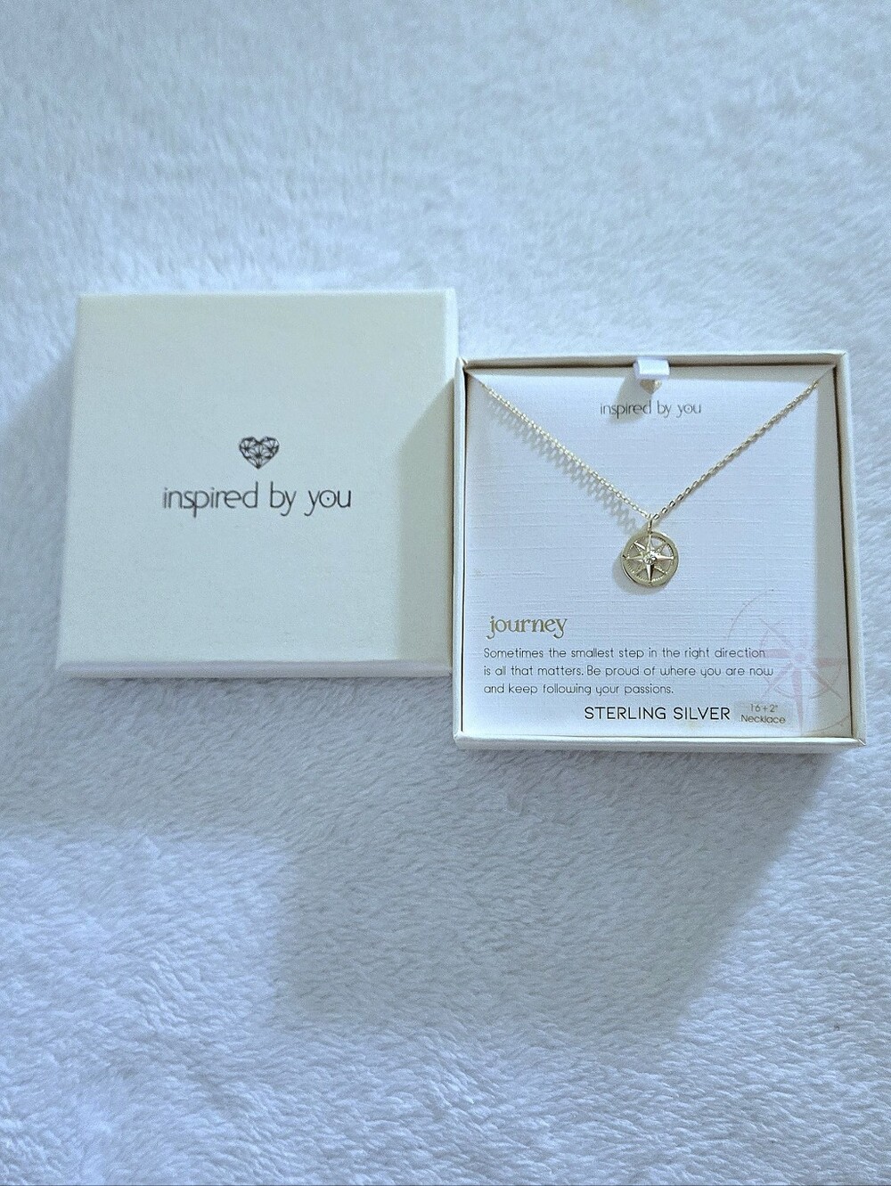 inspired by you "Journey" Compass🧭 Pendant Necklace - NIB - Picture 2 of 16